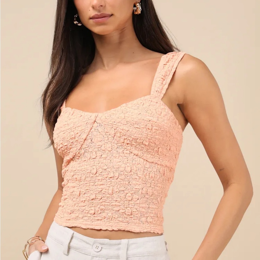 Lulus new tank top peach size small